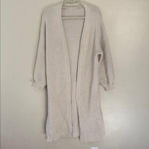 Cozy Cream Open-Front Sweater